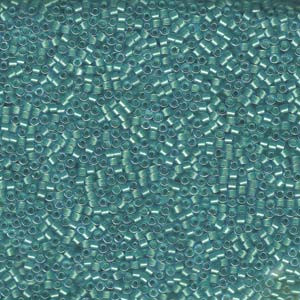 11/0 Mint Pearl Lined Ocean Blue Delica db1708 (7.2 Grams)