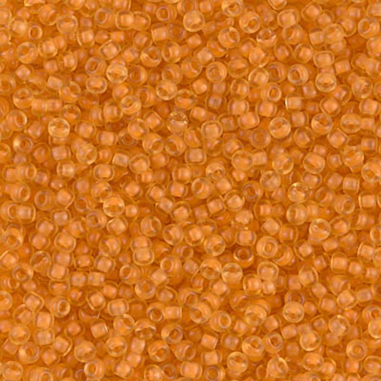 11/0 Semi Frosted Apricot Lined Light Topaz Miyuki Seed Beads (20 Grams) 11-1937