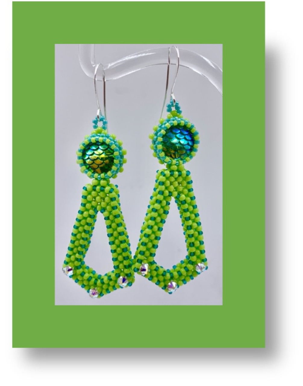 Mermaid Tail Earrings/Pendant INSTANT DOWNLOAD  PATTERN