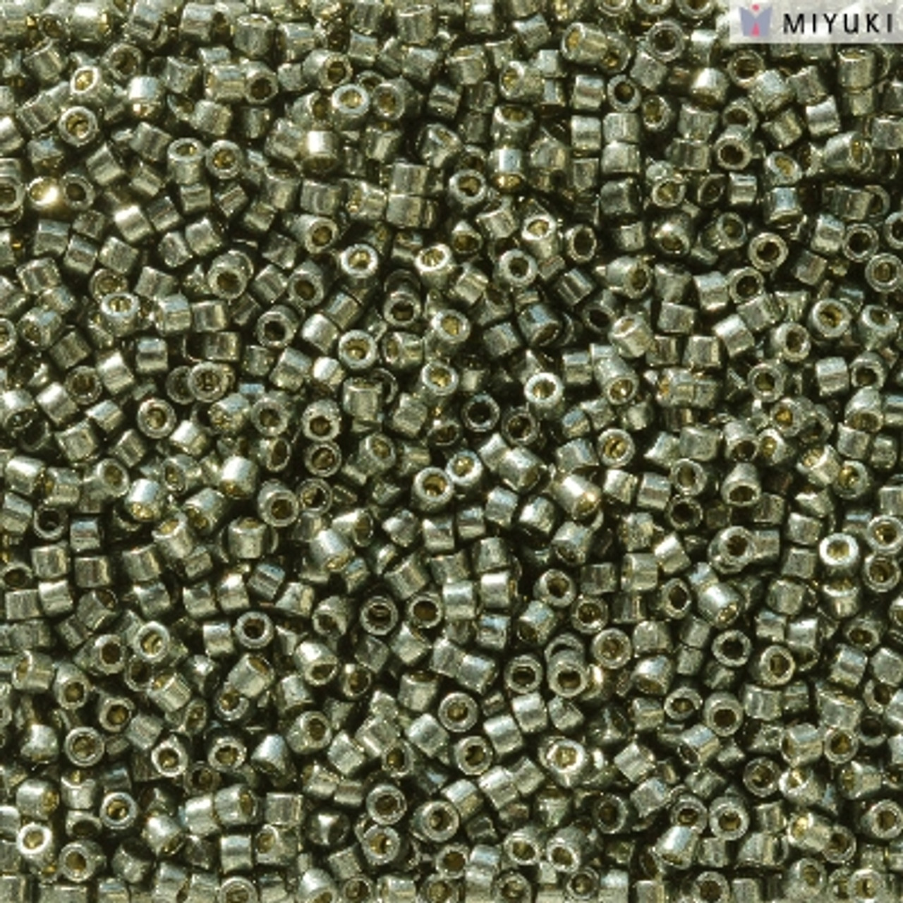 11/0 Duracoat Galvanized Dark Steel Green Delica Beads (DB2512) 3 Grams