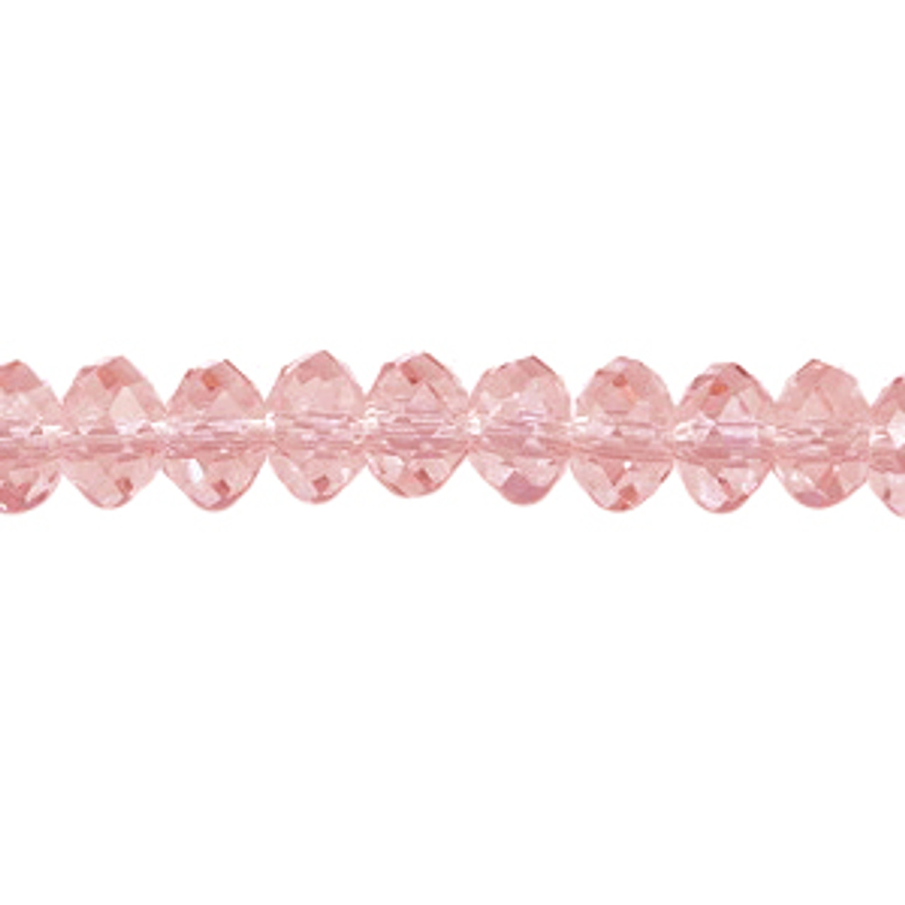 3X2mm Light Peach Faceted Roundel (Aprrox 150 Beads) #14