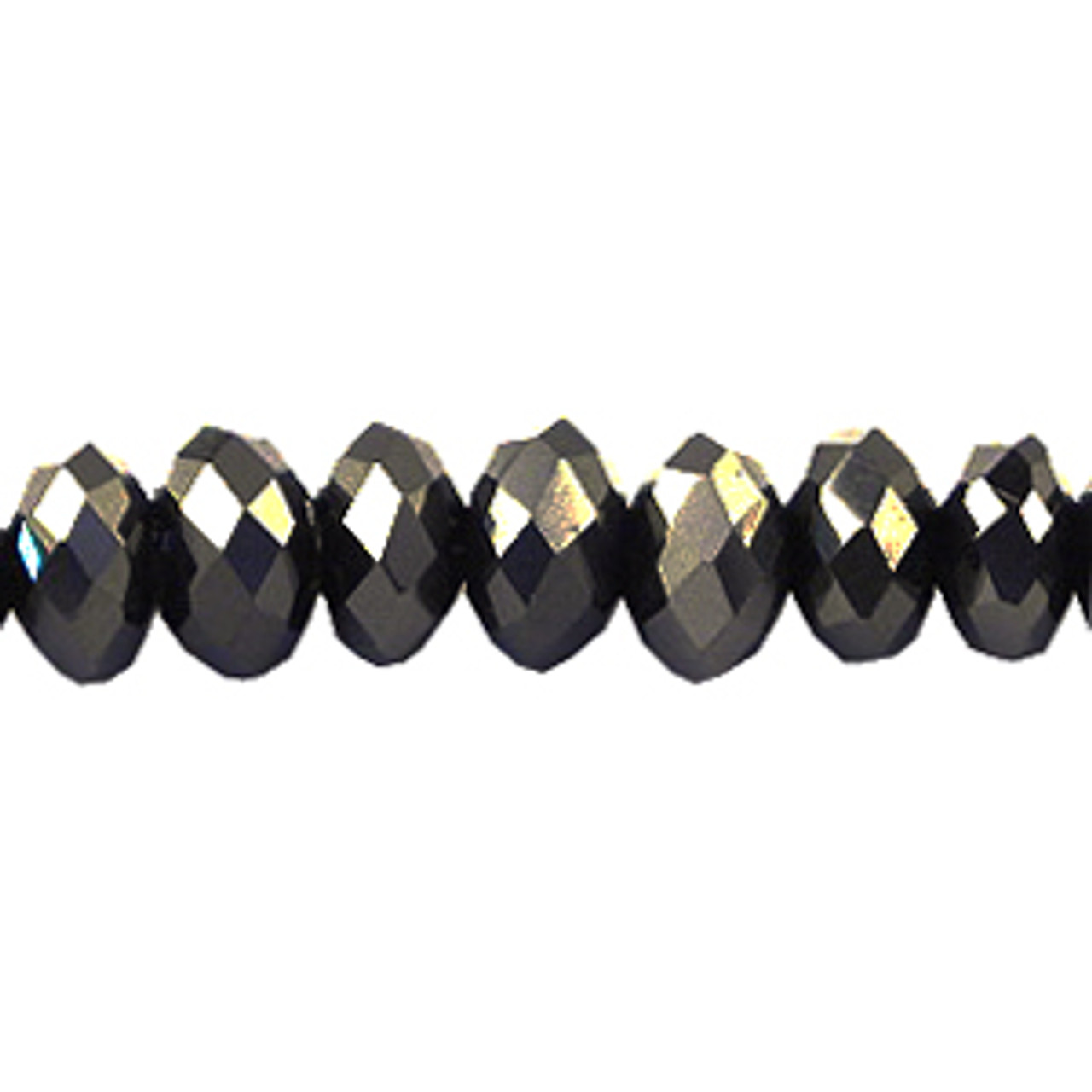 3X2mm Hematite Faceted Roundel (Aprrox 150 Beads) #27