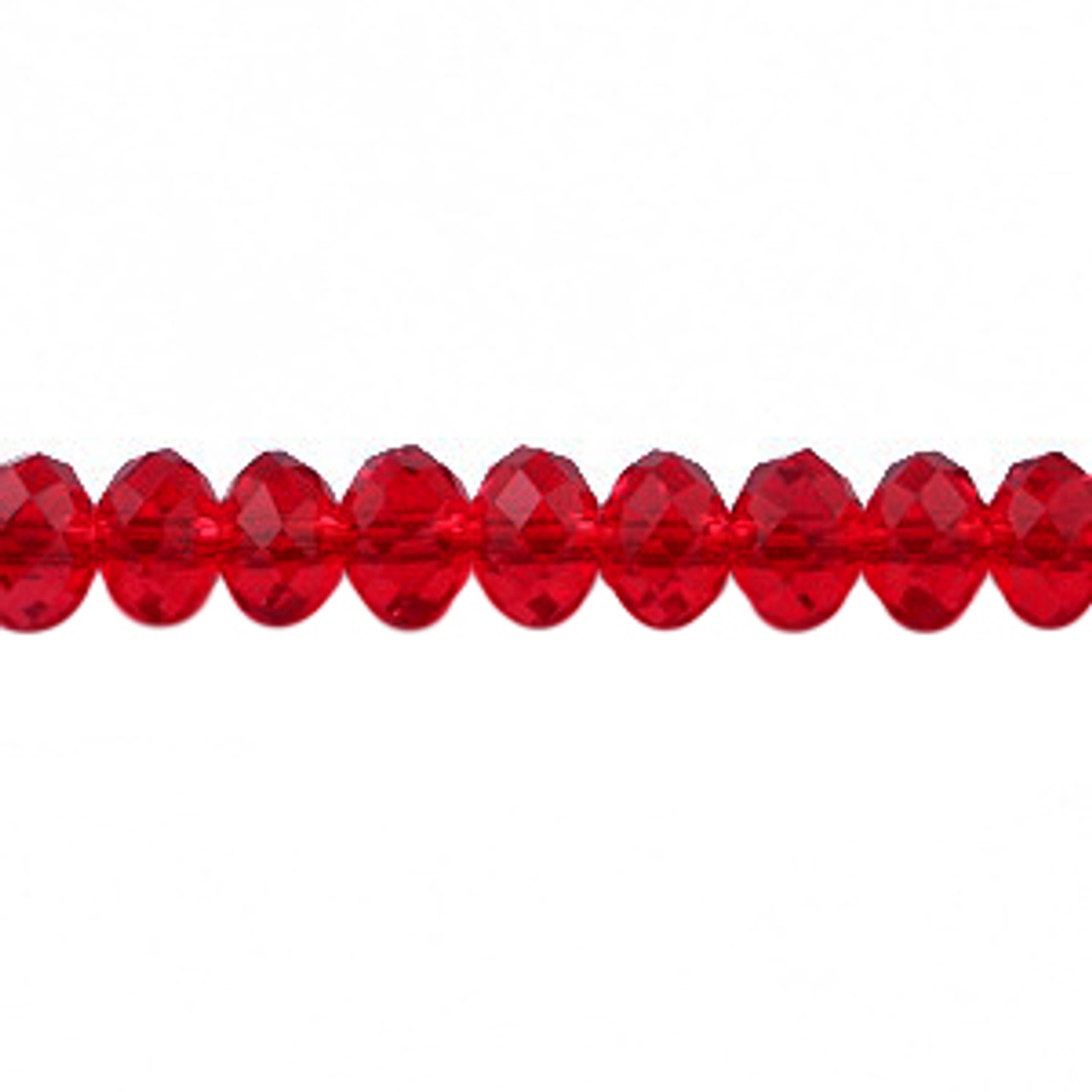 4x3mm Medium Siam Faceted Roundel (115-118 Beads) #11