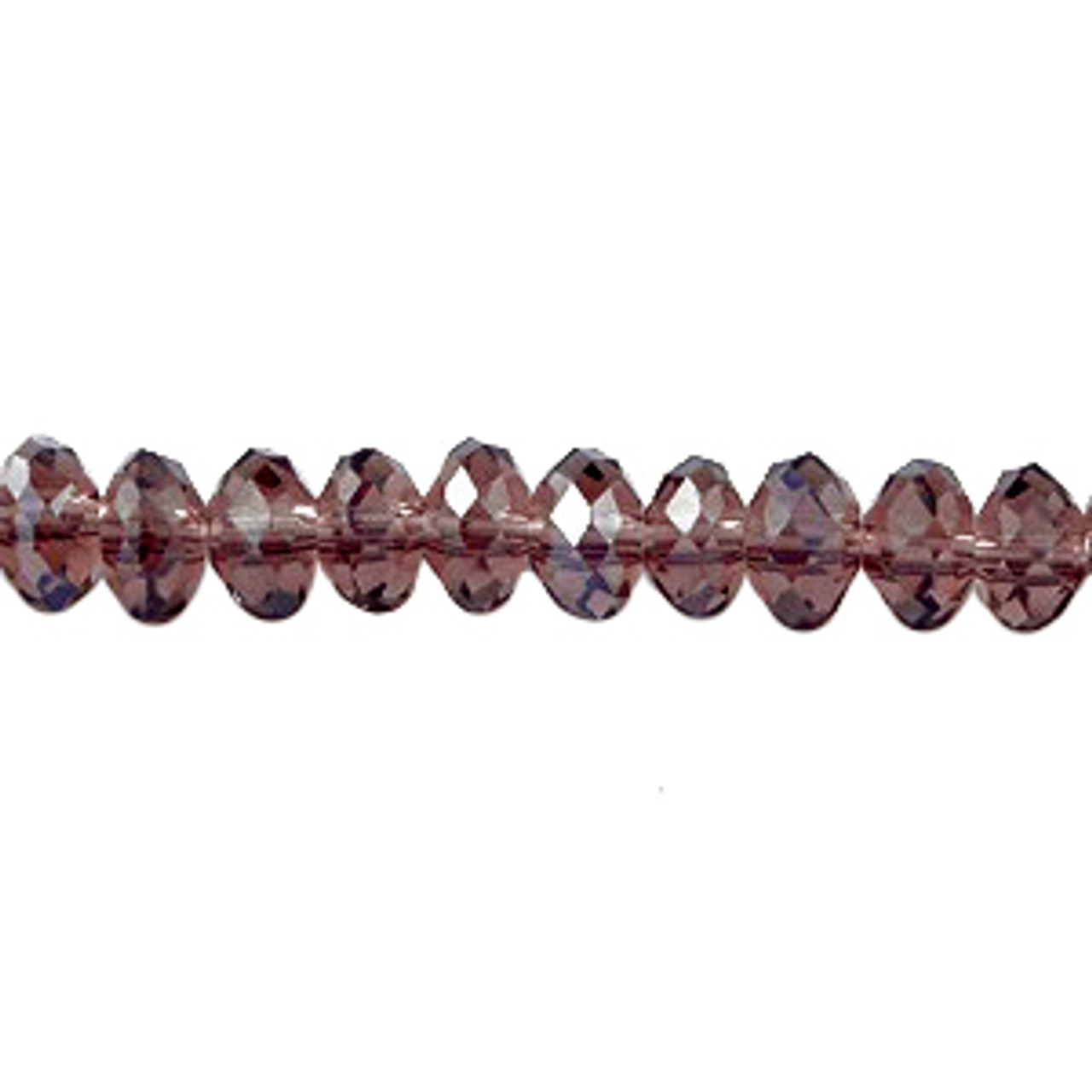 4x3mm Medium Amethyst Faceted Roundel (115-118 Beads) #10