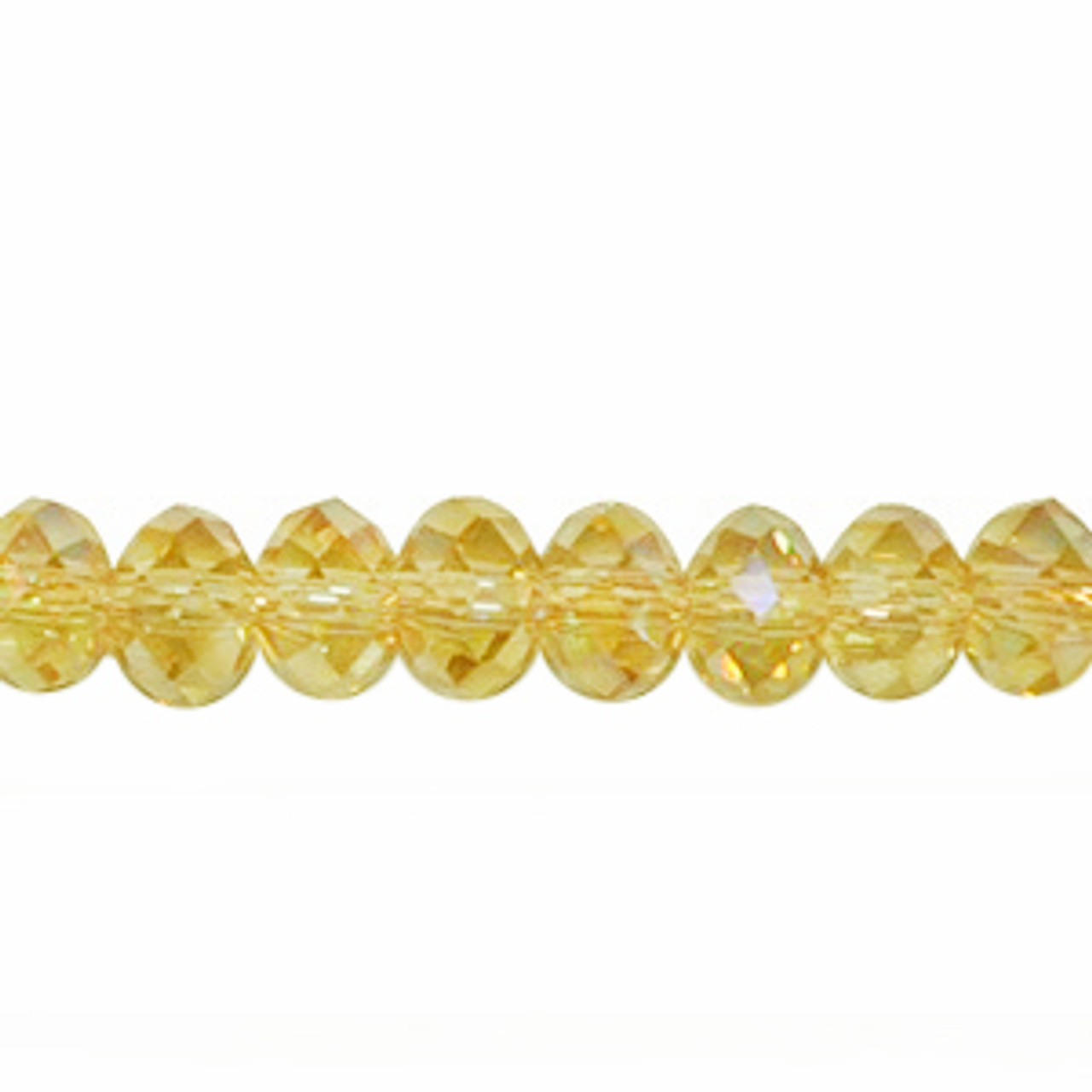 4x3mm Lime Faceted Roundel (115-118 Beads) #4