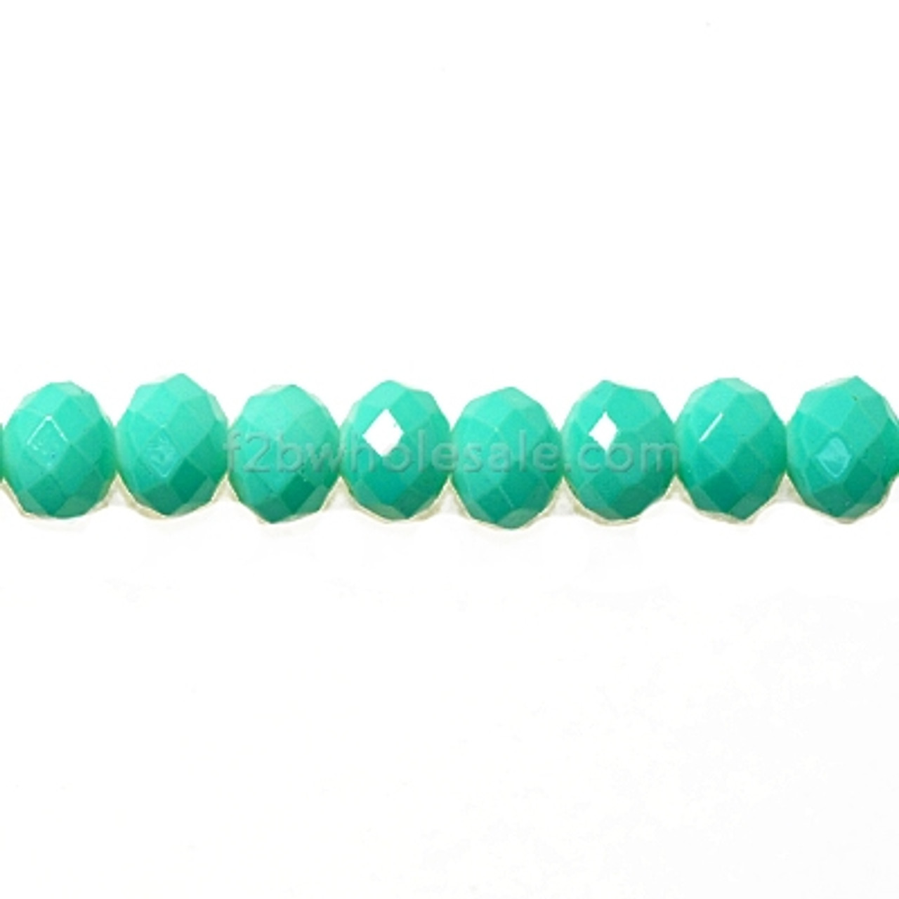 6x4mm Turquoise Faceted Roundel (100 Beads) #89