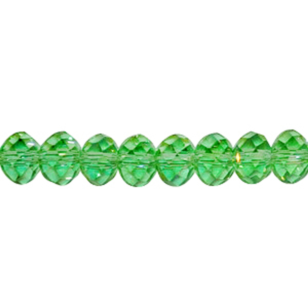 8x6mm Chrysolite Faceted Roundel (65 Beads) #22