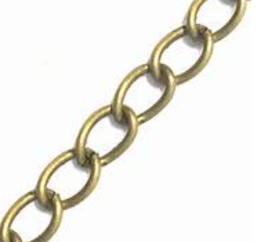 2x2.5mm Vintage Bronze Oval Link Chain - 24 Inch Package