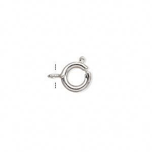 9mm Nickel Plated Brass Spring Ring (12 Pack)