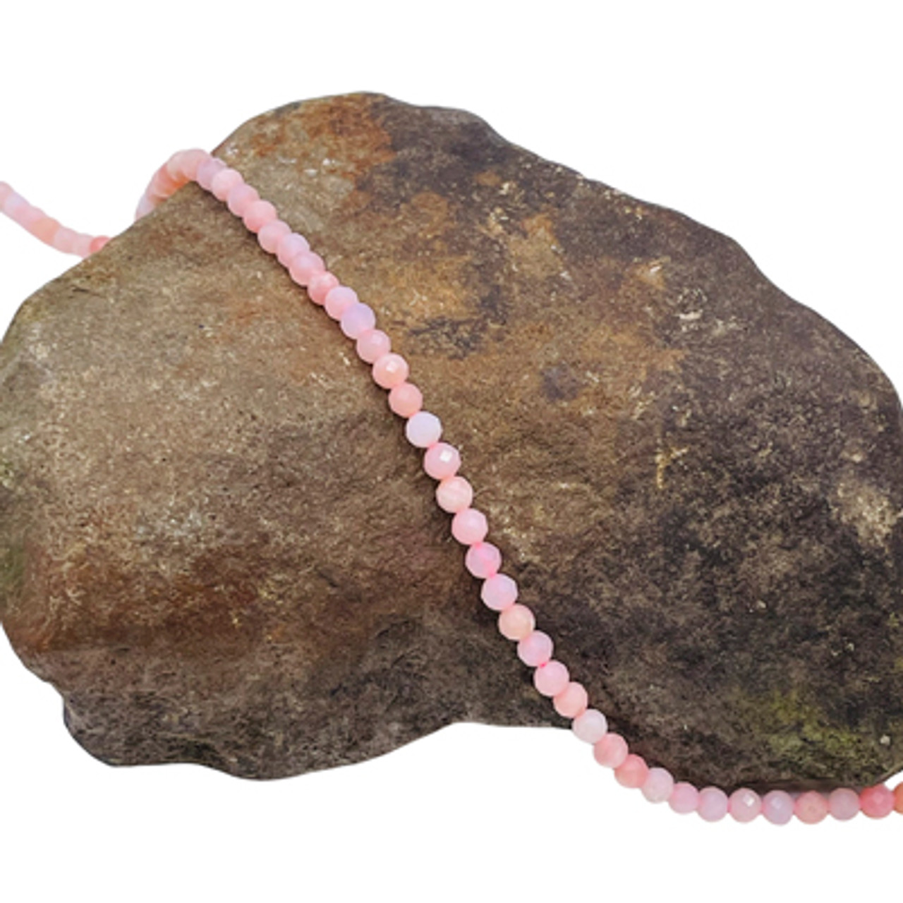 3mm Pink Opal Faceted Rounds (145 Beads)