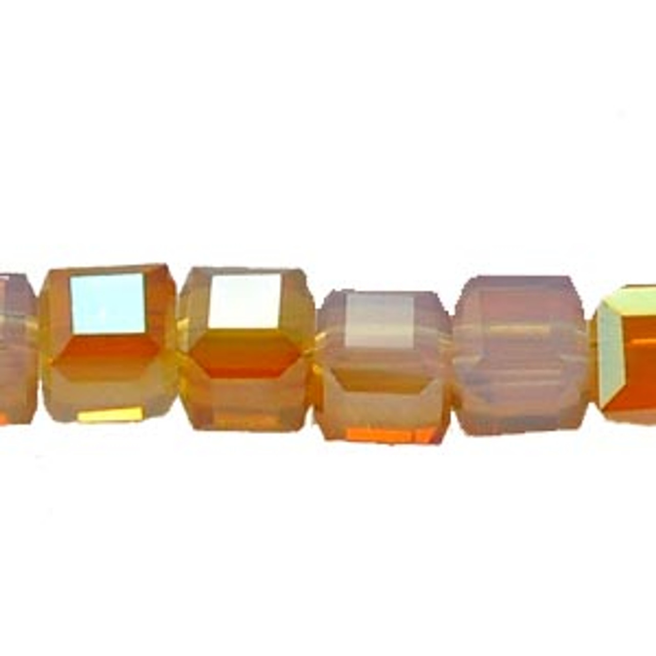 4mm Orange Opal Cube Thunder Polish (50pk) 