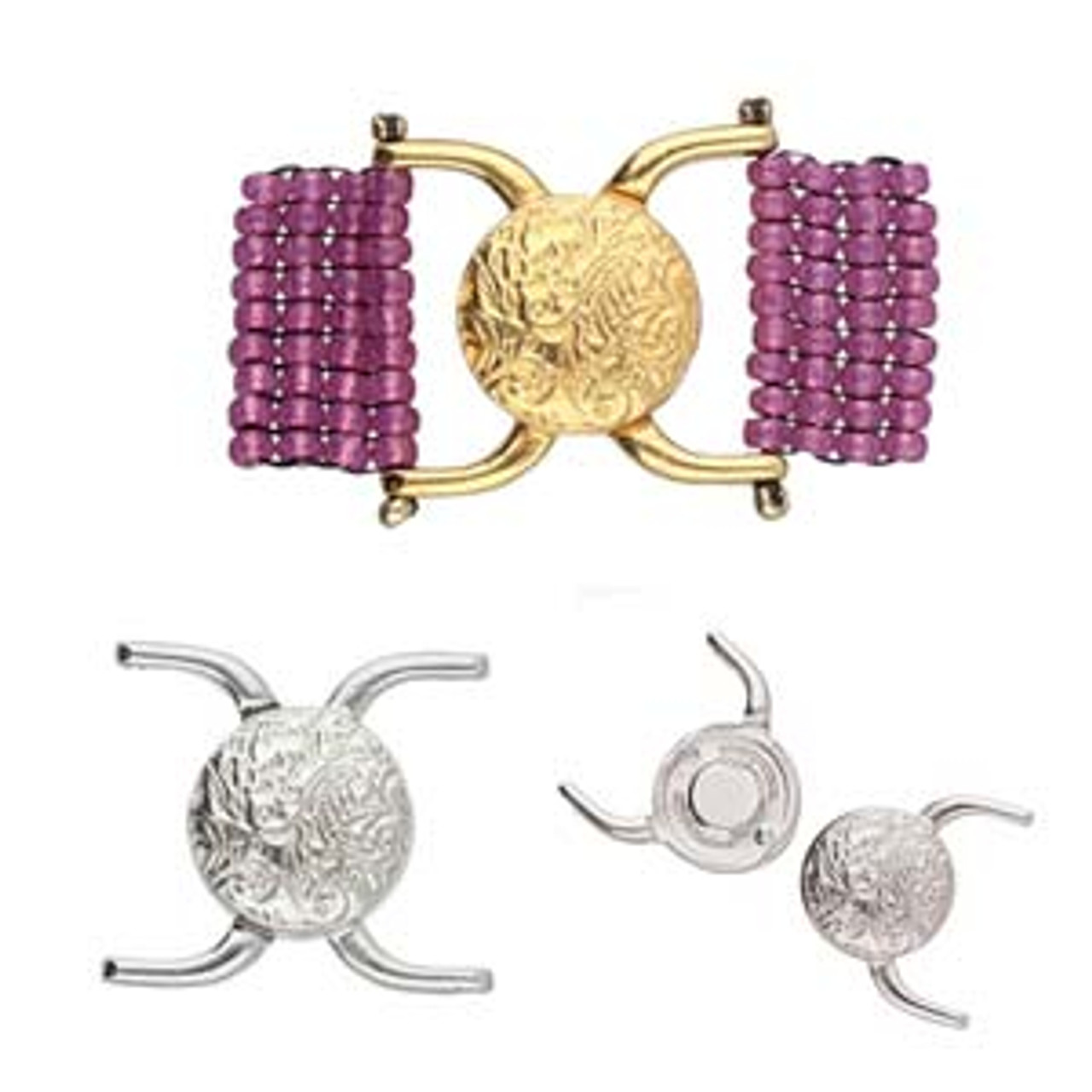 SOUDA II-11/0 MAGNETIC CLASP SILVER (1 Piece)