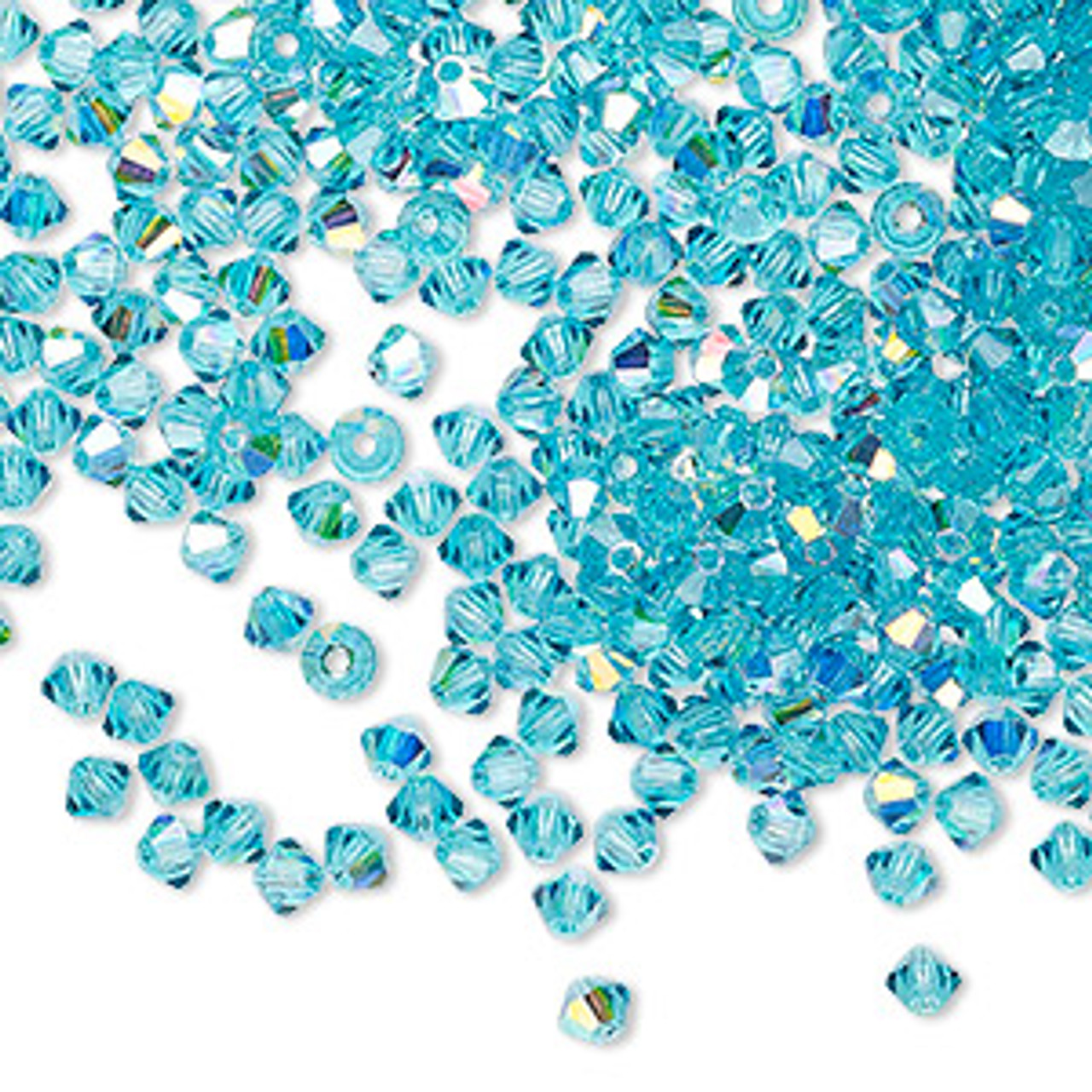 3mm Blue Zircon AB Preciosa Bicone (48pc) 