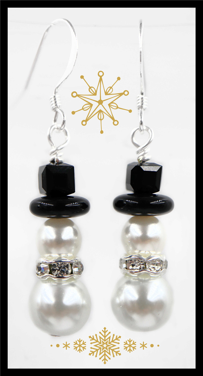 Snowman Earrings Kit (Matte White)