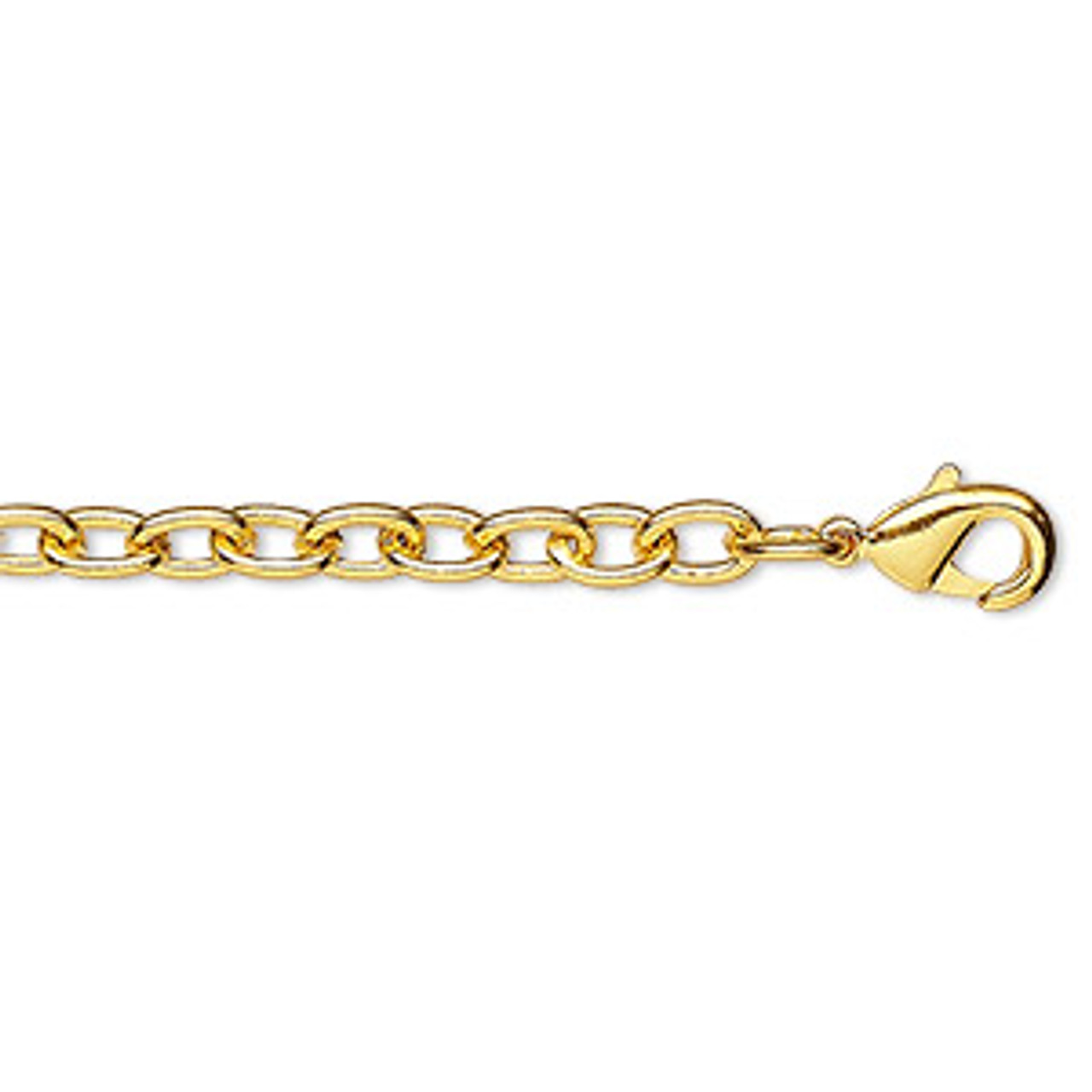 5x3.5mm Heavy Gold Cable Chain with Lobster Claw