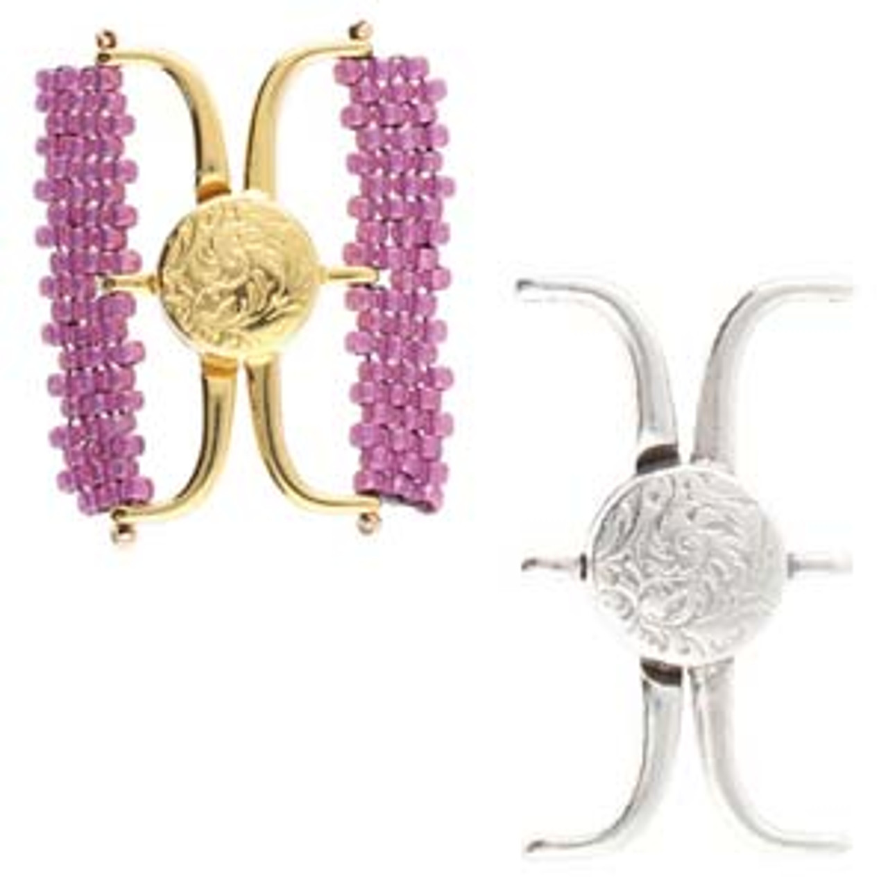 Souda III Silver Plated Magnetic Clasp 8/0 (1 Clasp)