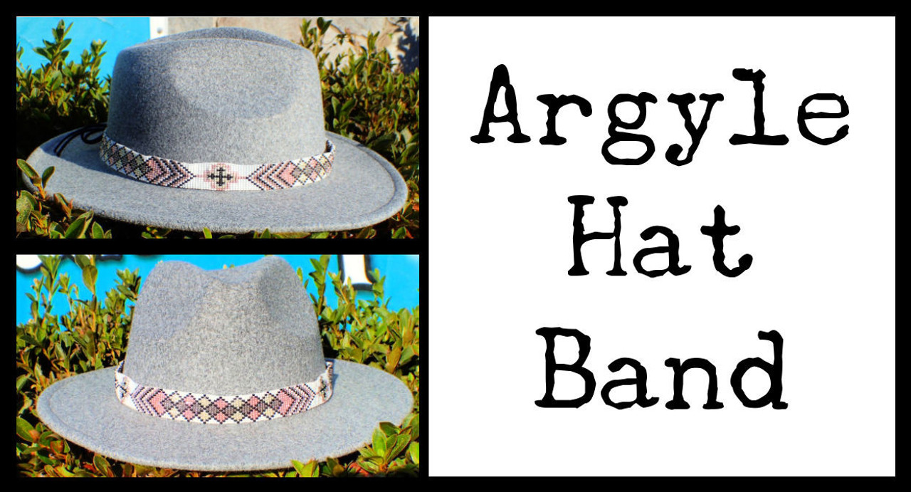 Argyle Hat Band PRINTED Pattern - Mailed to your home