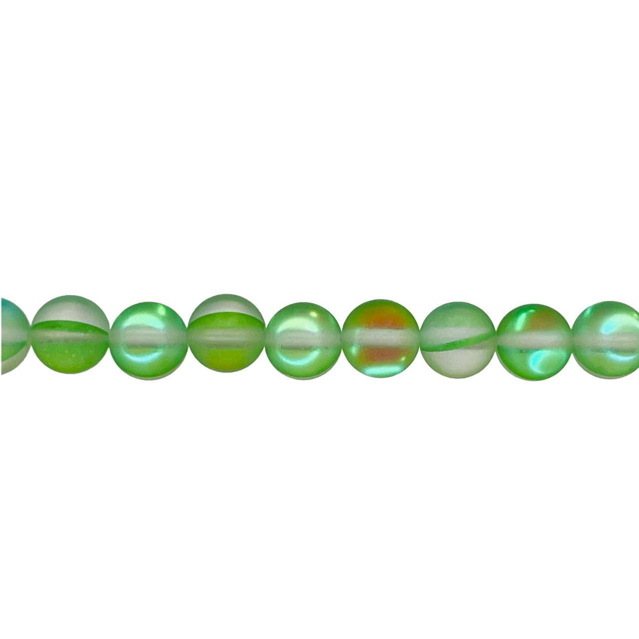 Green 6mm Round Aurora Bead (31 Beads)