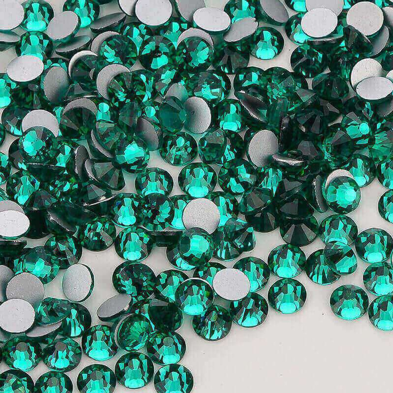 SS34 Blue Zircon Glass Flat Back Rhinestones (12pk)