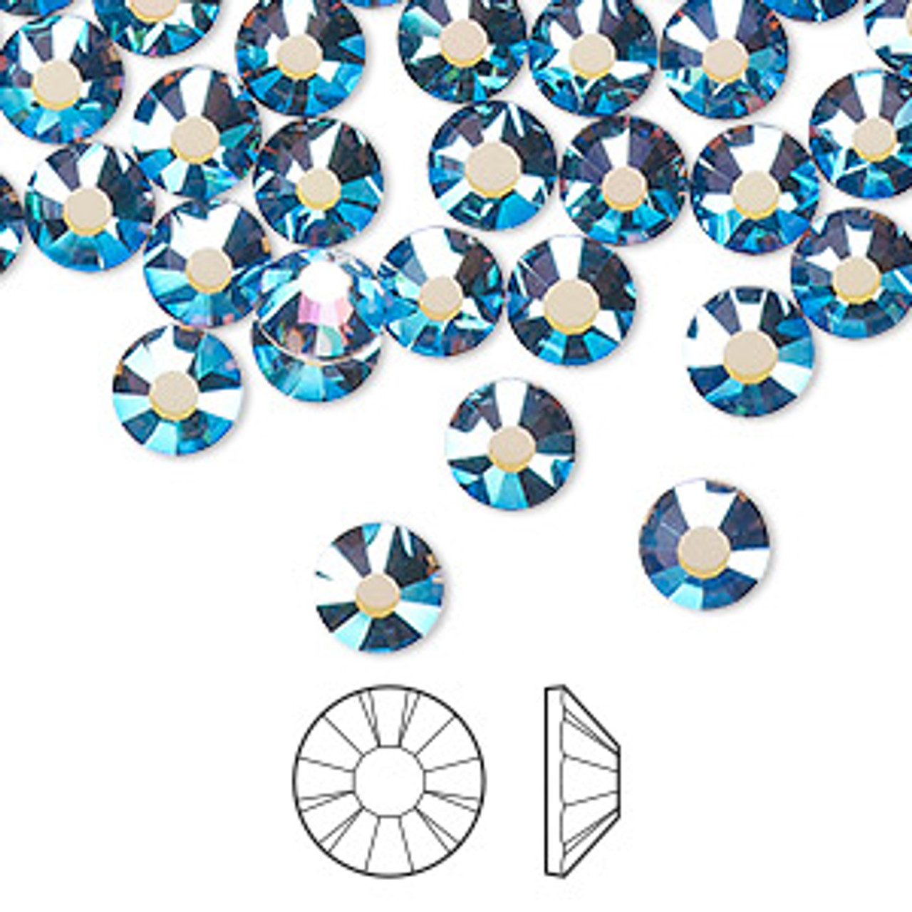 SS30 Sapphire Flat Back Preciosa Crystals (6pk)