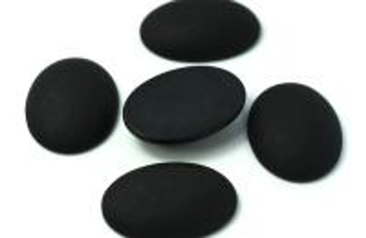 18.5x13.5mm Jet Oval Luna Cab (1 Piece)