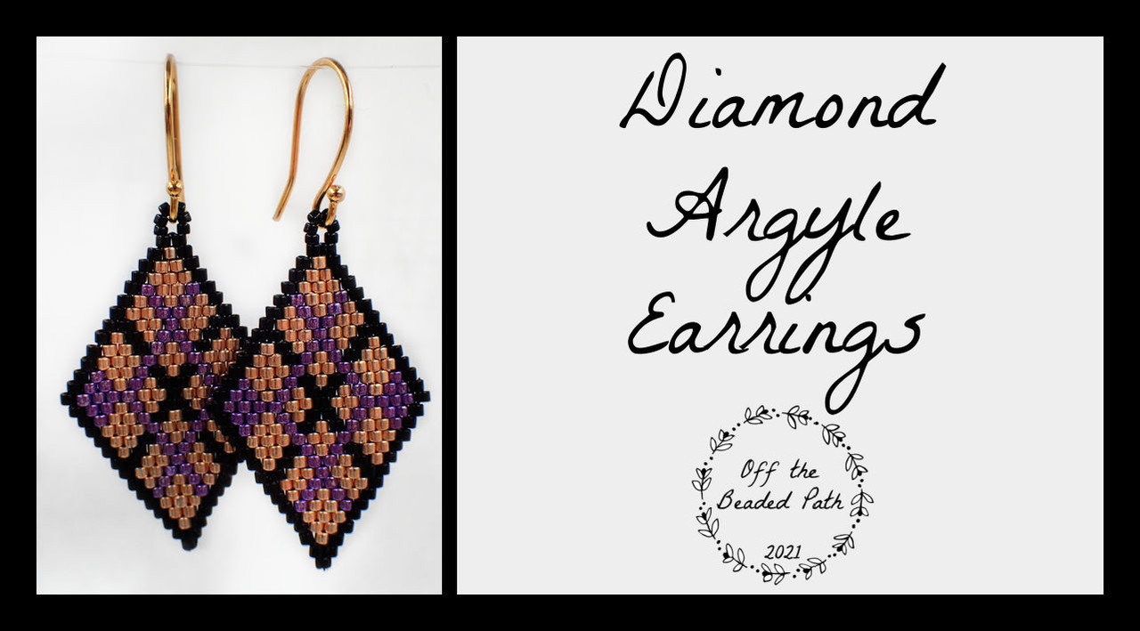 Diamond Argyle Earring Tutorial PRINTED PATTERN - Mailed to your home