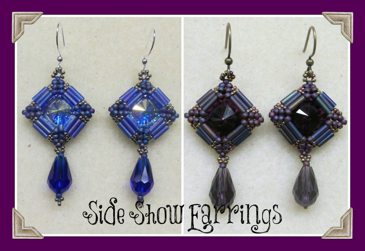 Sideshow Earrings Tutorial PRINTED PATTERN - Mailed to your home