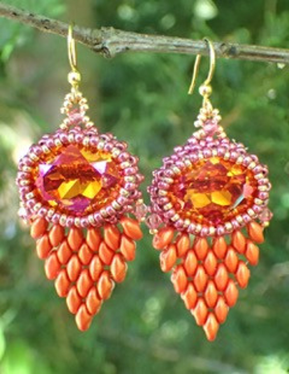 Faux Feather Earrings Pattern PRINTED PATTERN - Mailed to your home