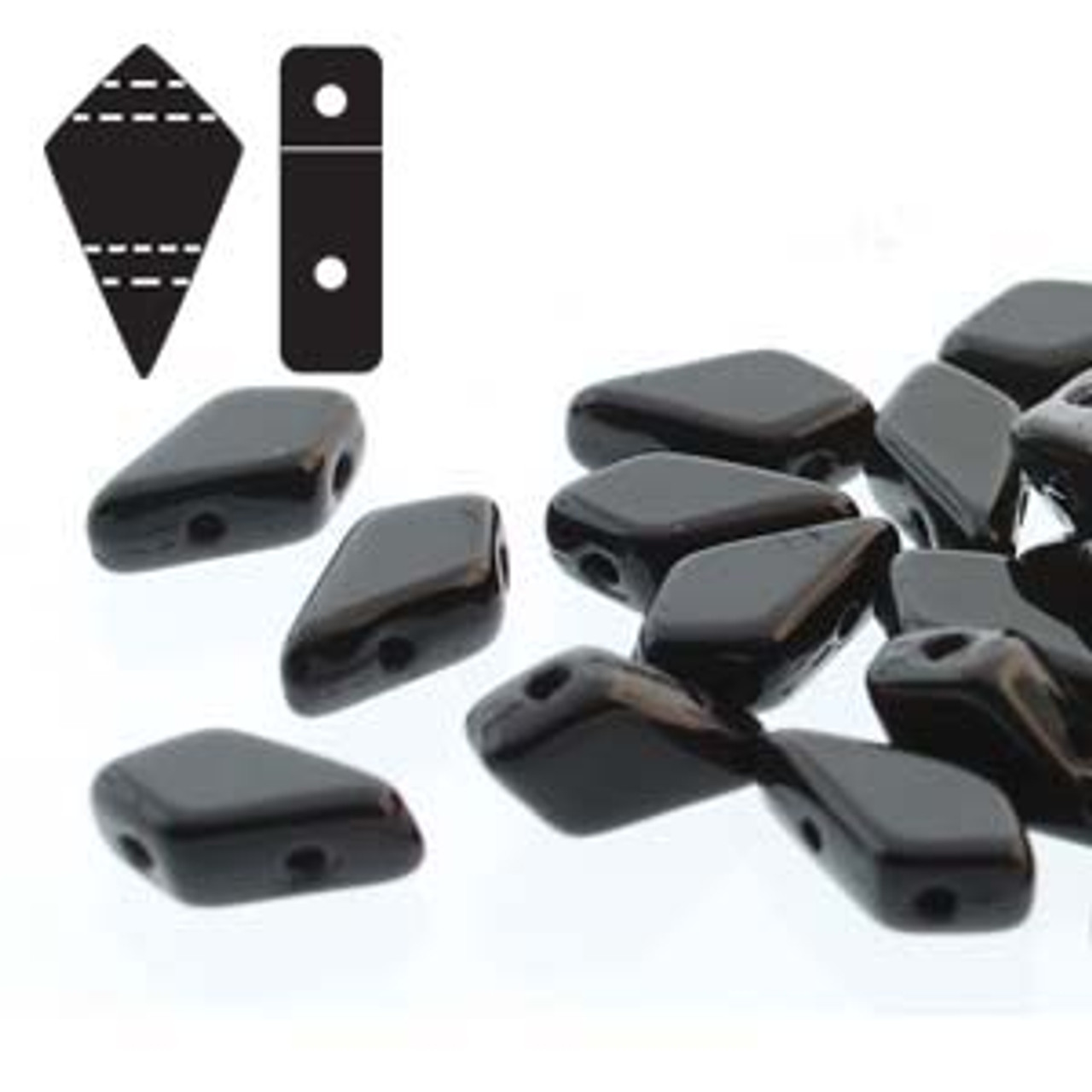 9x5mm 2HL Jet Kite Beads (8g)KT9523980