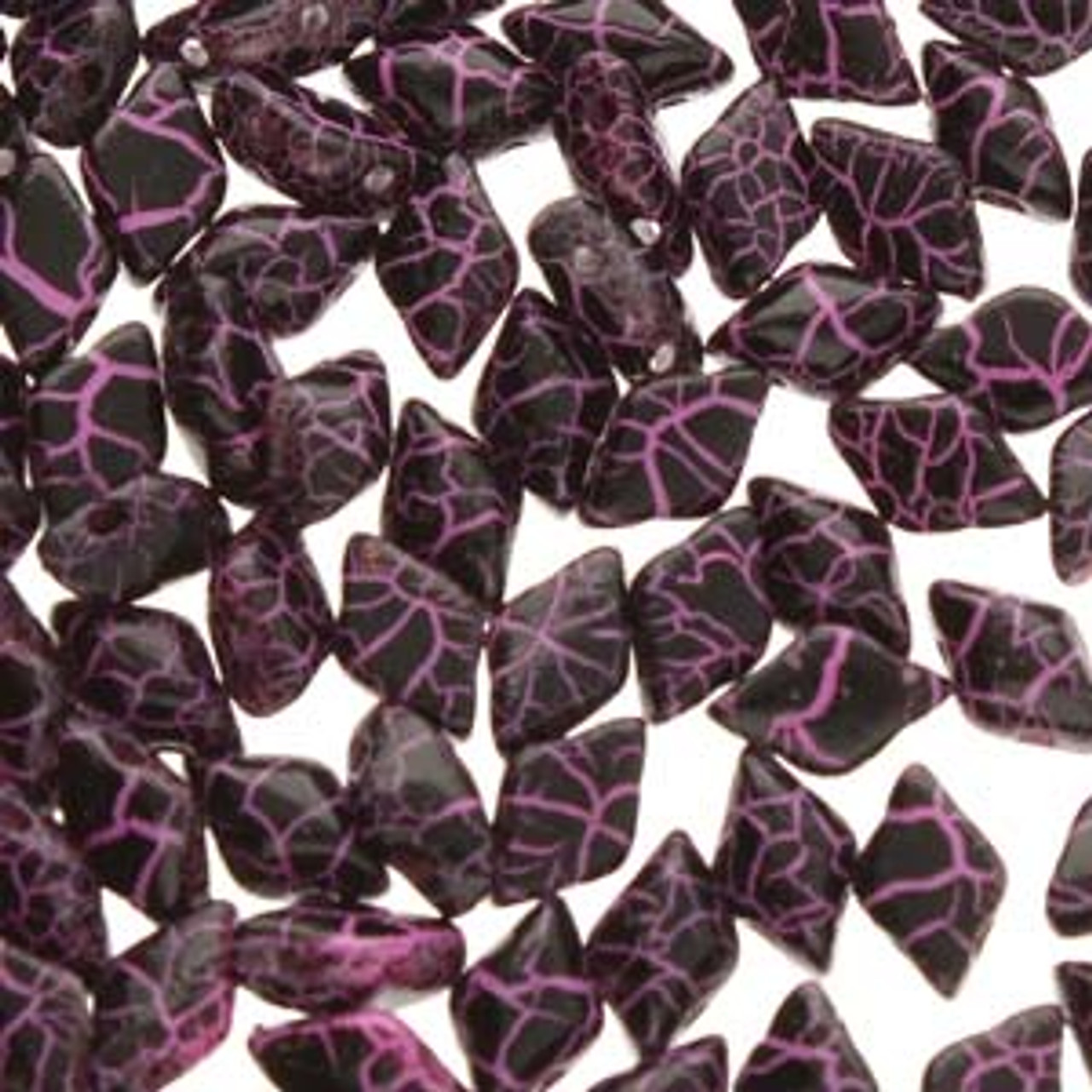 8x5mm Jet Pink Ionic Gemduo Beads (8g)