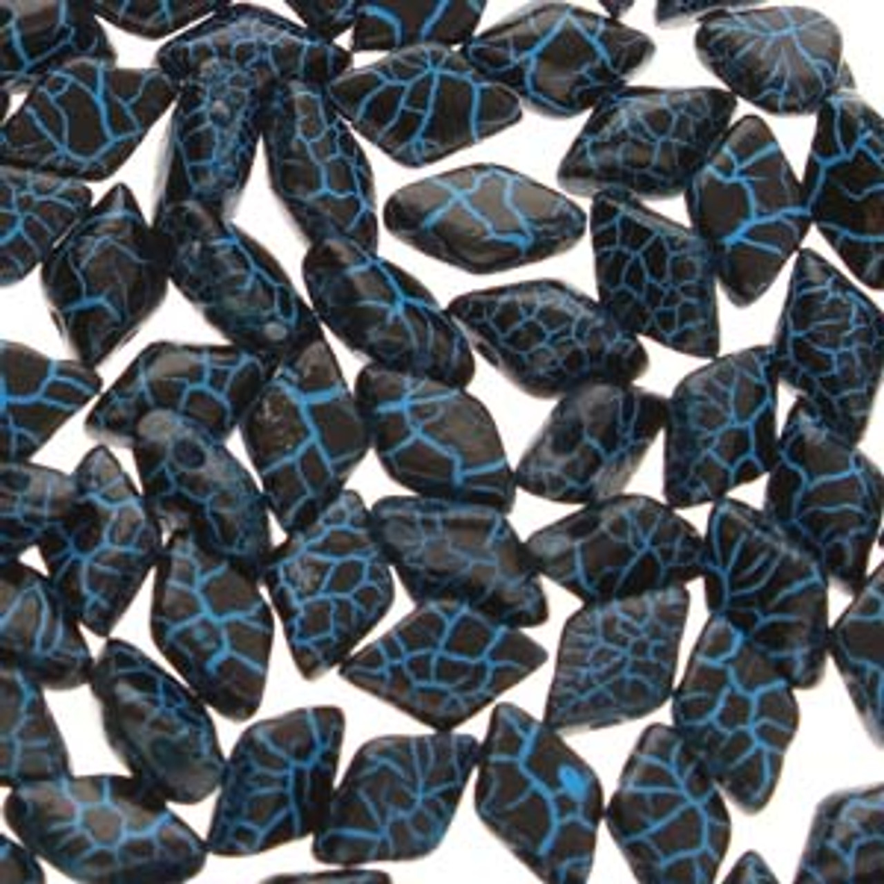 8x5mm Jet Blue Ionic Gemduo Beads (8g)