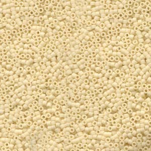 11/0 Matte Opaque Cream Delica Beads db762 (7.2 Grams)