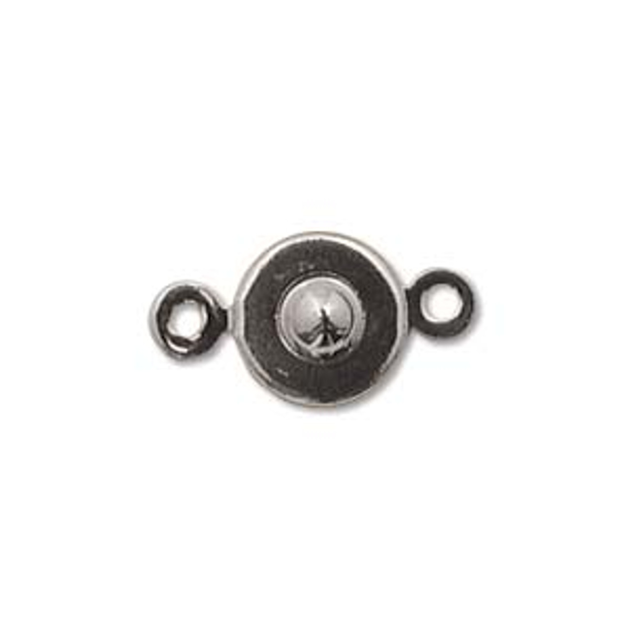 Ball & Socket Clasp 7mm 1 Strand Silver Plate (6 Clasps)