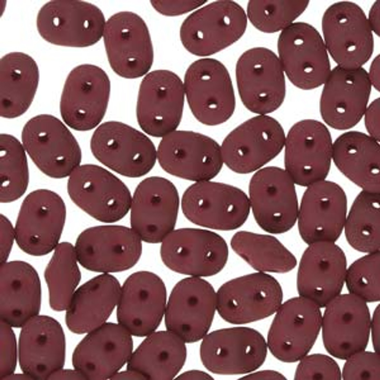 2.5x5mm Matte Velvet Maroon Superduo Beads (8g)