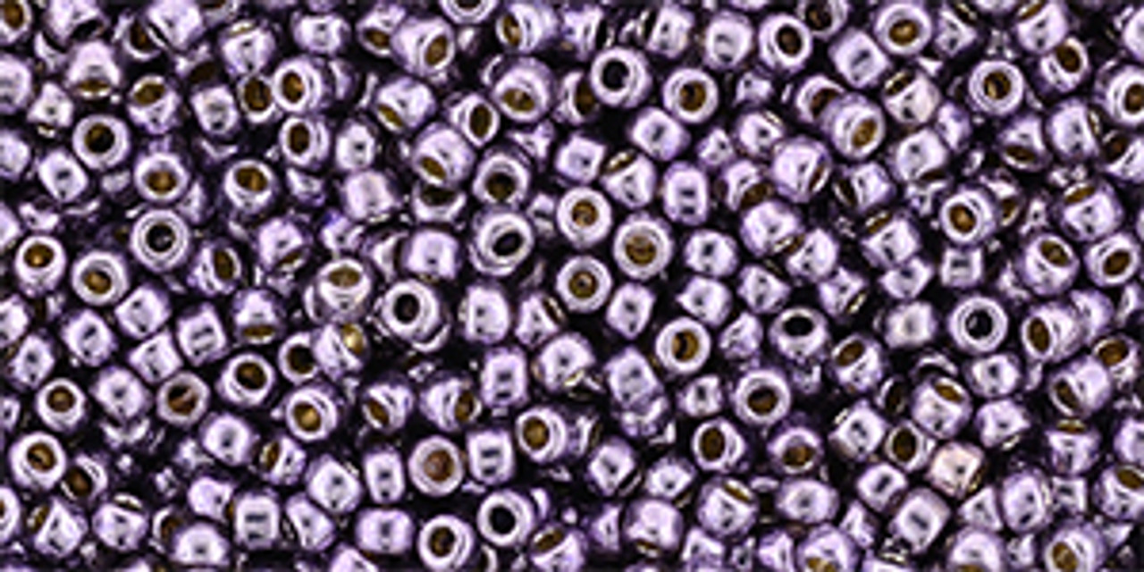 11/0 Permafinish Galvanized Pale Lilac Toho Seed Beads (20g) 11-PF579