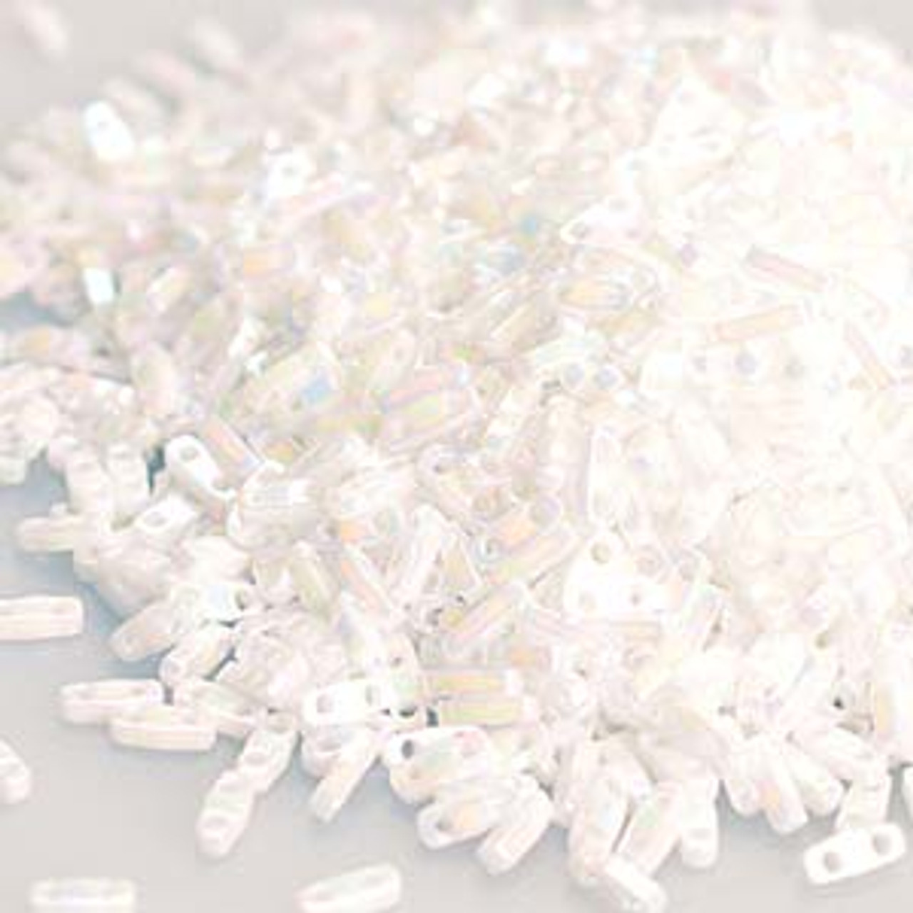 Opaque Pearl White Quarter Tila beads (QTL471) 7.2g