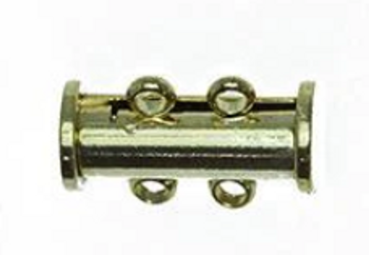 14x10mm 2HL Magnetic Slide Clasp Gold Plated