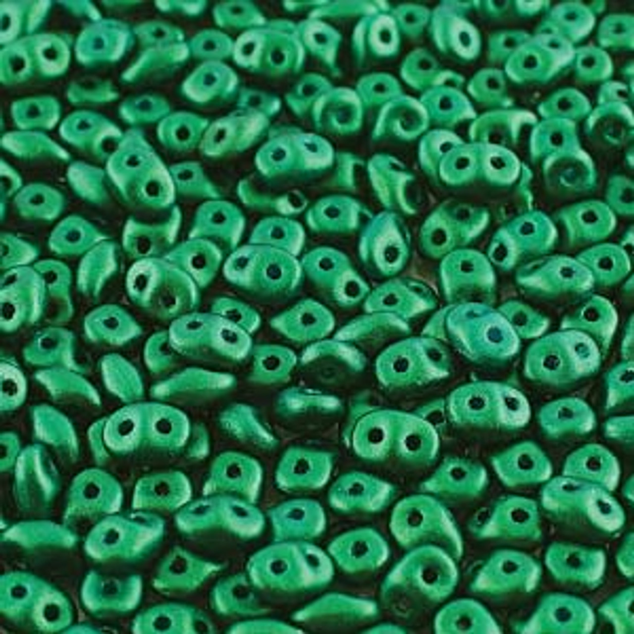2.5x5mm Gold Shine Dark Green Superduo (8 Grams)