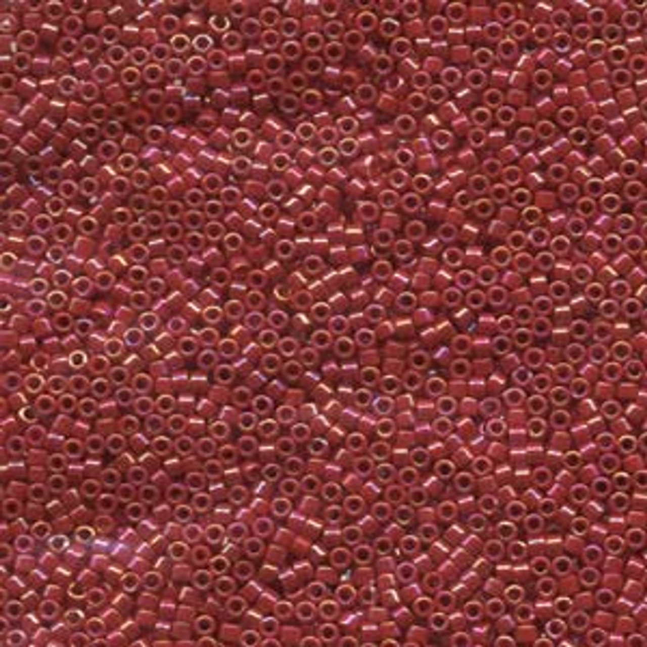 15/0 Opaque Red AB Delica Beads (DBS0162) 7g