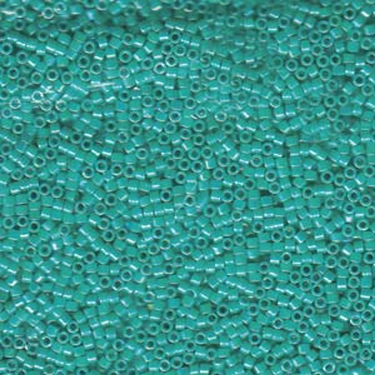 15/0 Opaque Turquoise AB Delica Beads (DBS0166) 7g