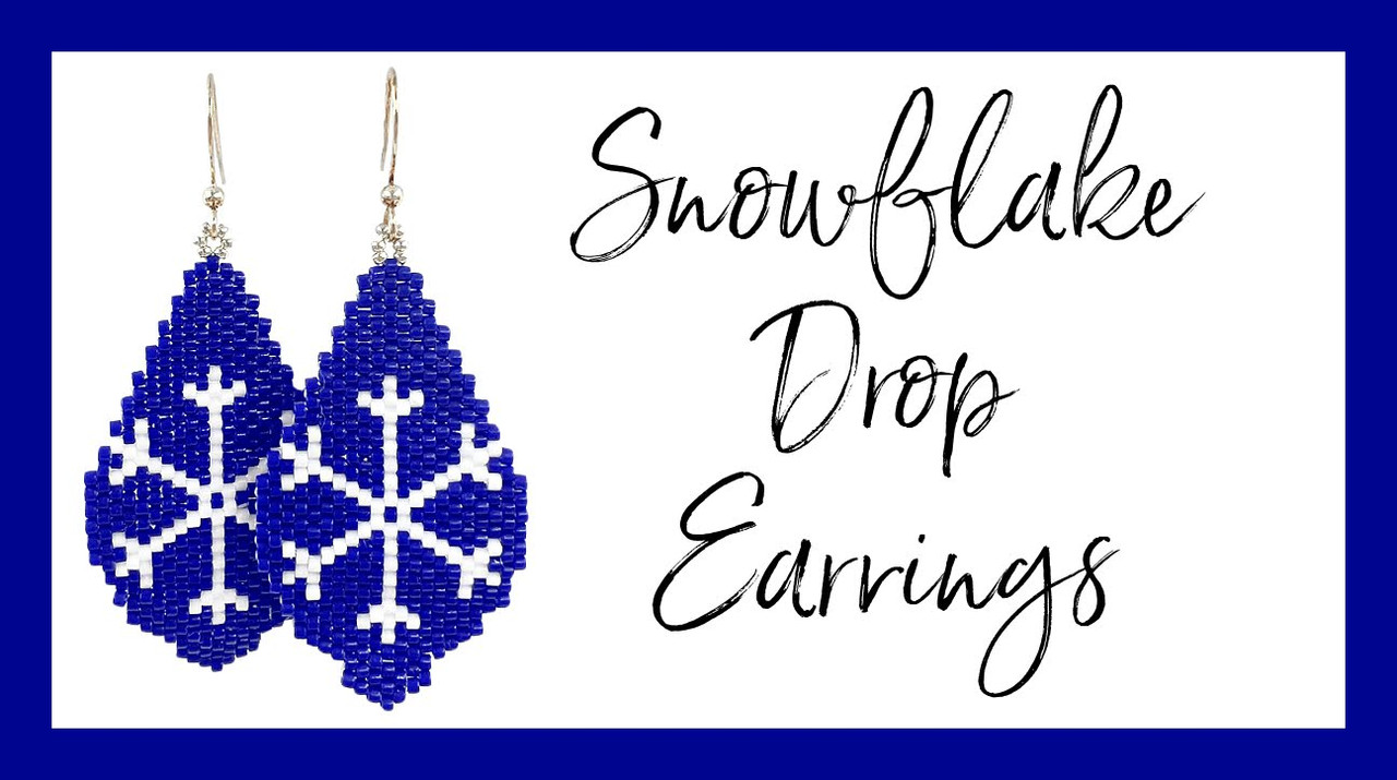 Snowflake Drop Earring Instant Download Pattern