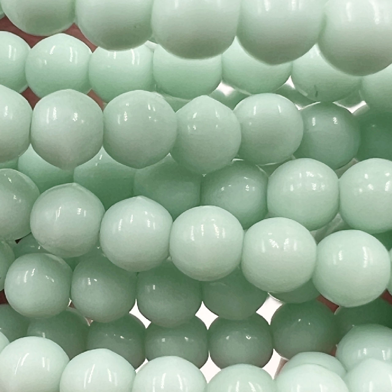 4mm Mint Druk Beads