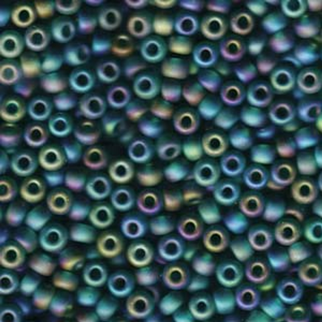 6/0 Matte Transparent Teal AB Miyuki Seed Beads (6-2405FR) 20g