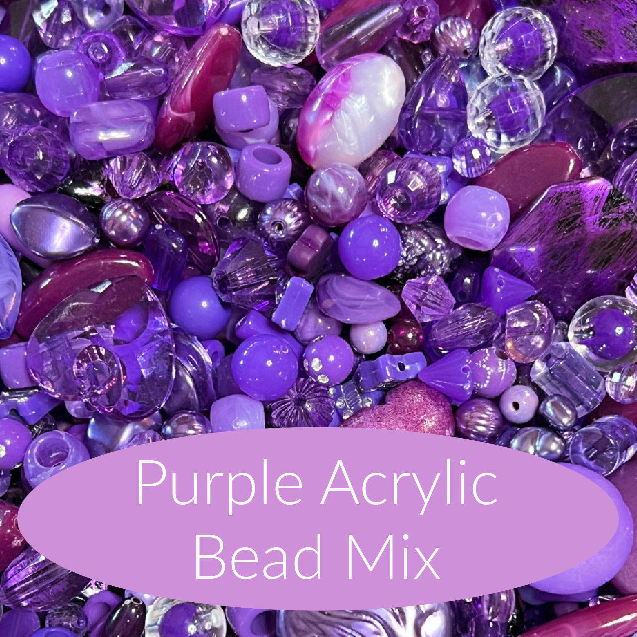 Purple Acrylic Bead Mix