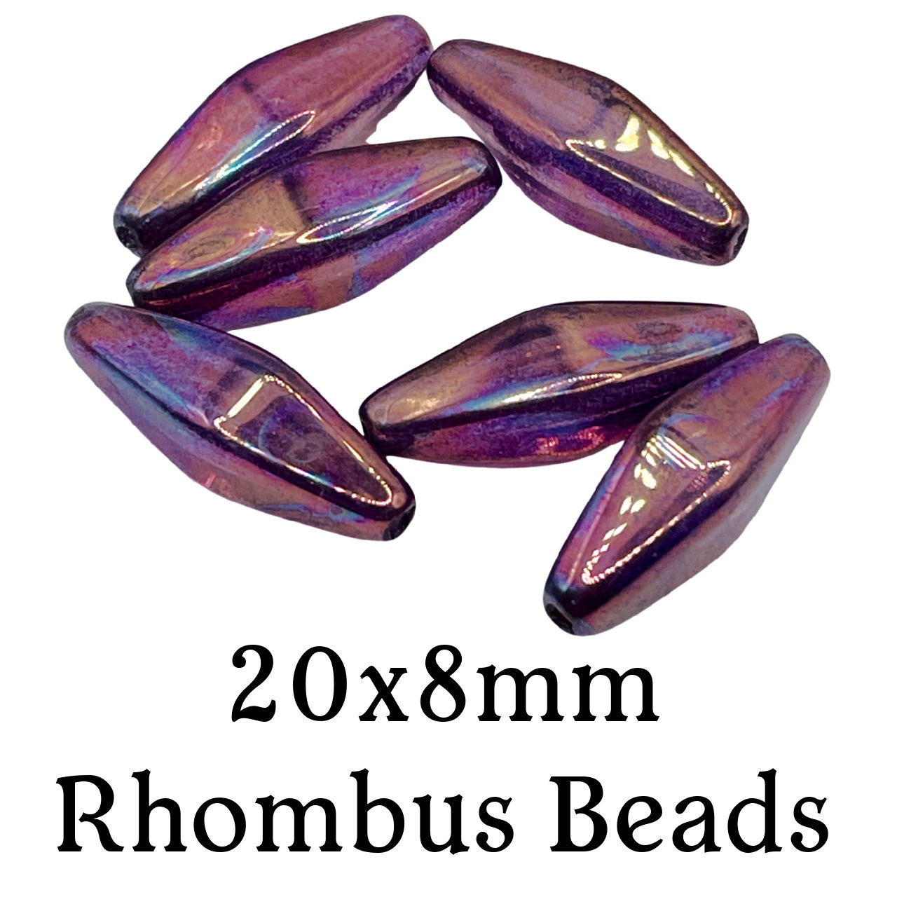 20x8mm Mother of Pearl Rhombus Beads