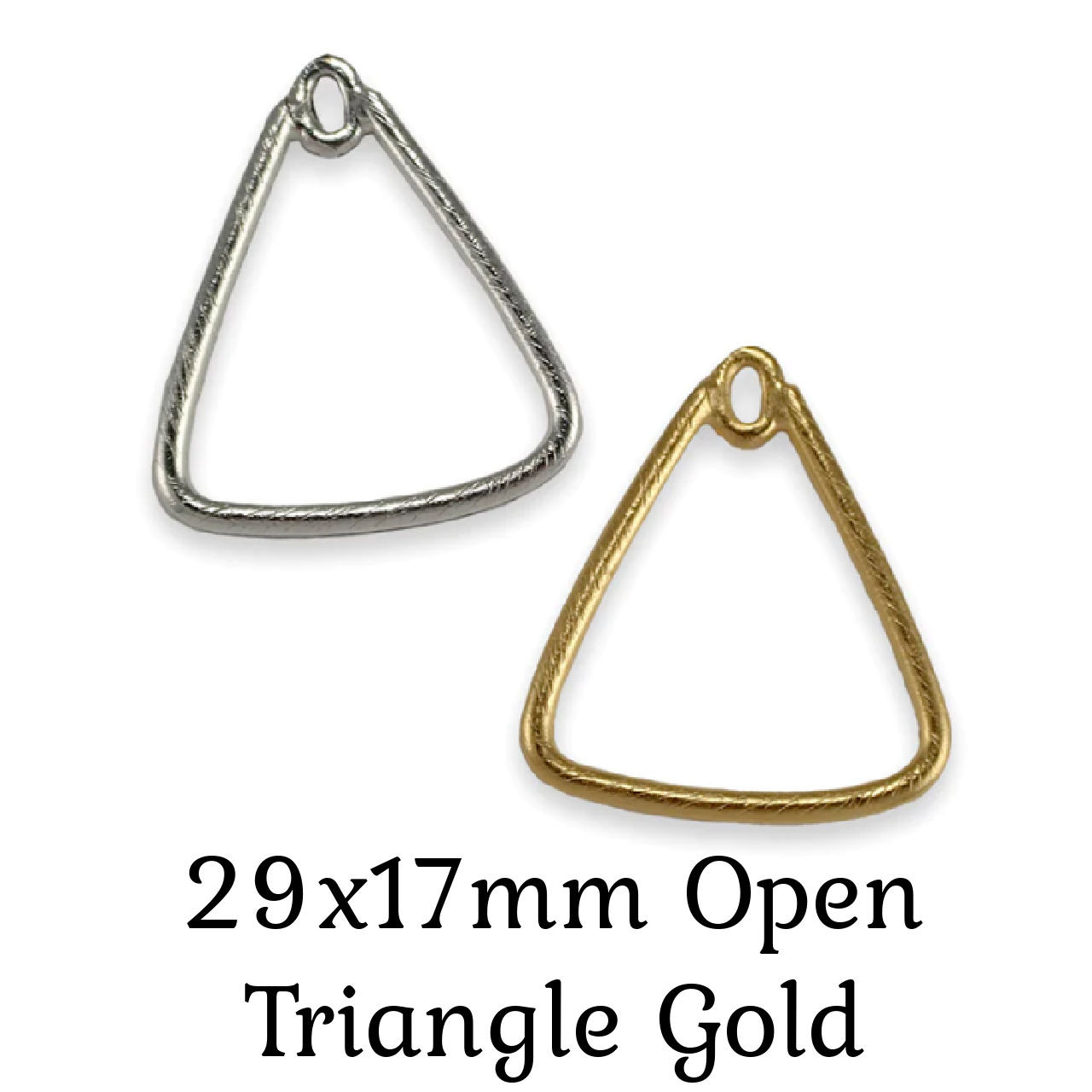 29x17mm Open Triangle Gold