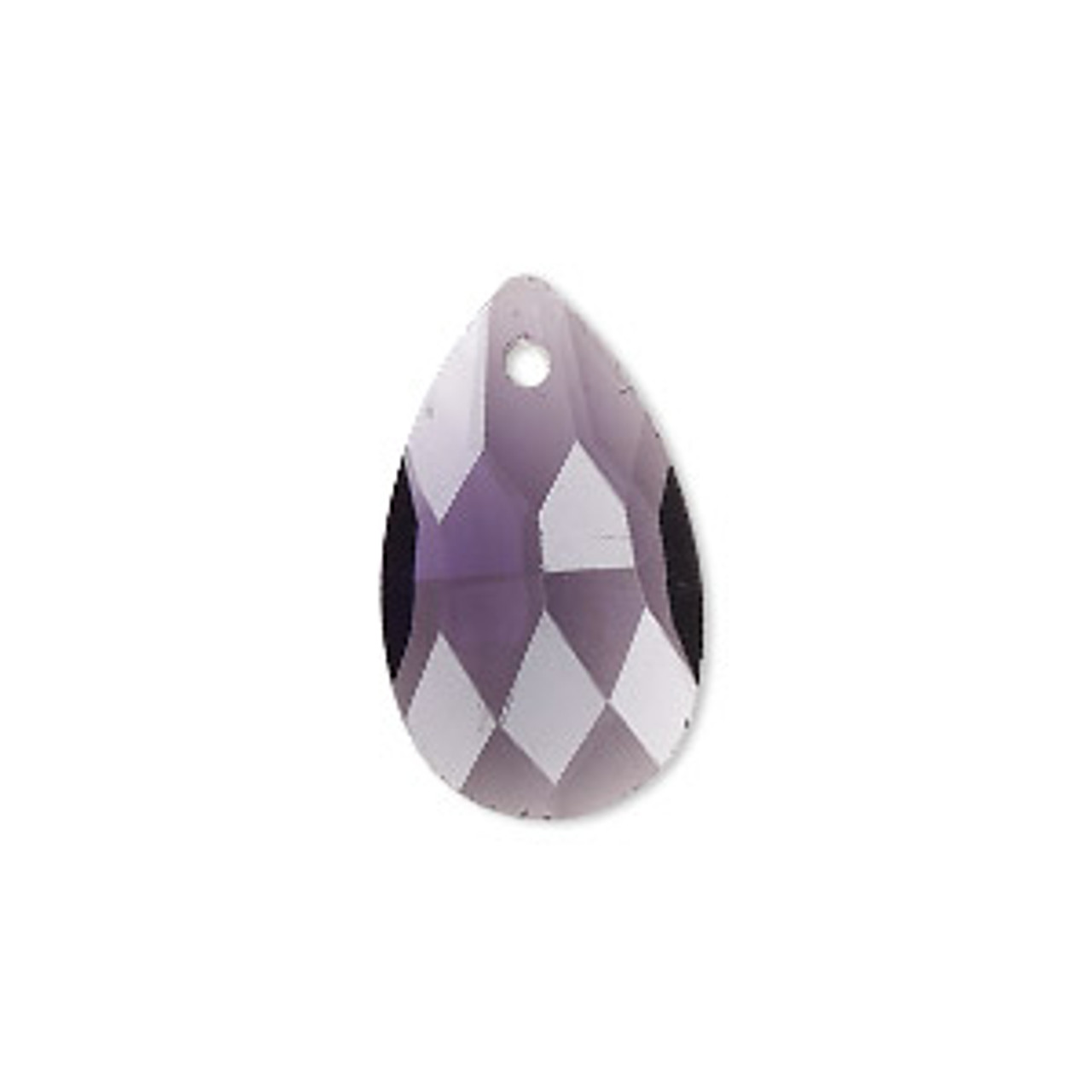 22x13mm Transparent Purple Teardrop 2pk