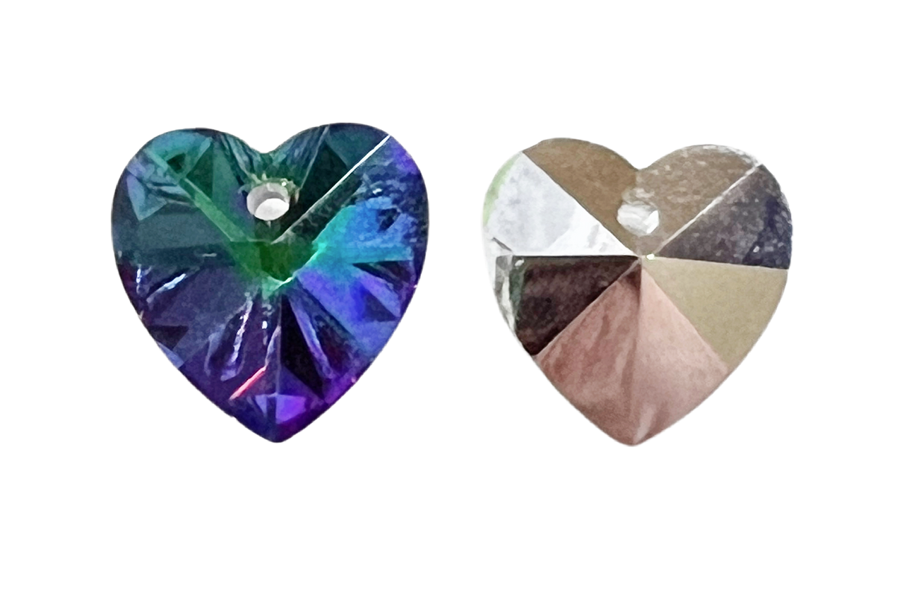 14x14mm Peacock Heart (2pk)