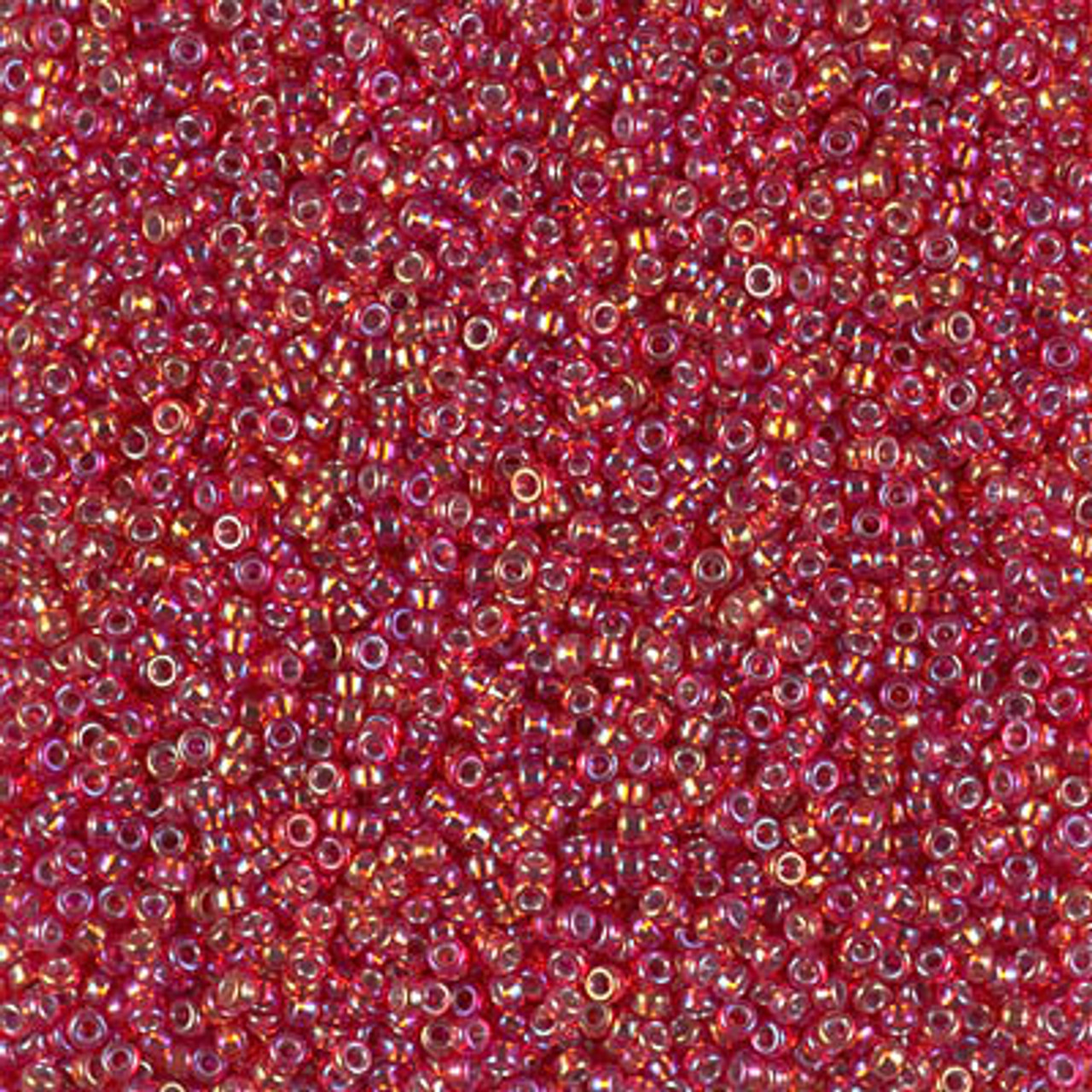 15/0 Silver Lined Flame Red AB Miyuki Seed Beads (8g) 15-1010