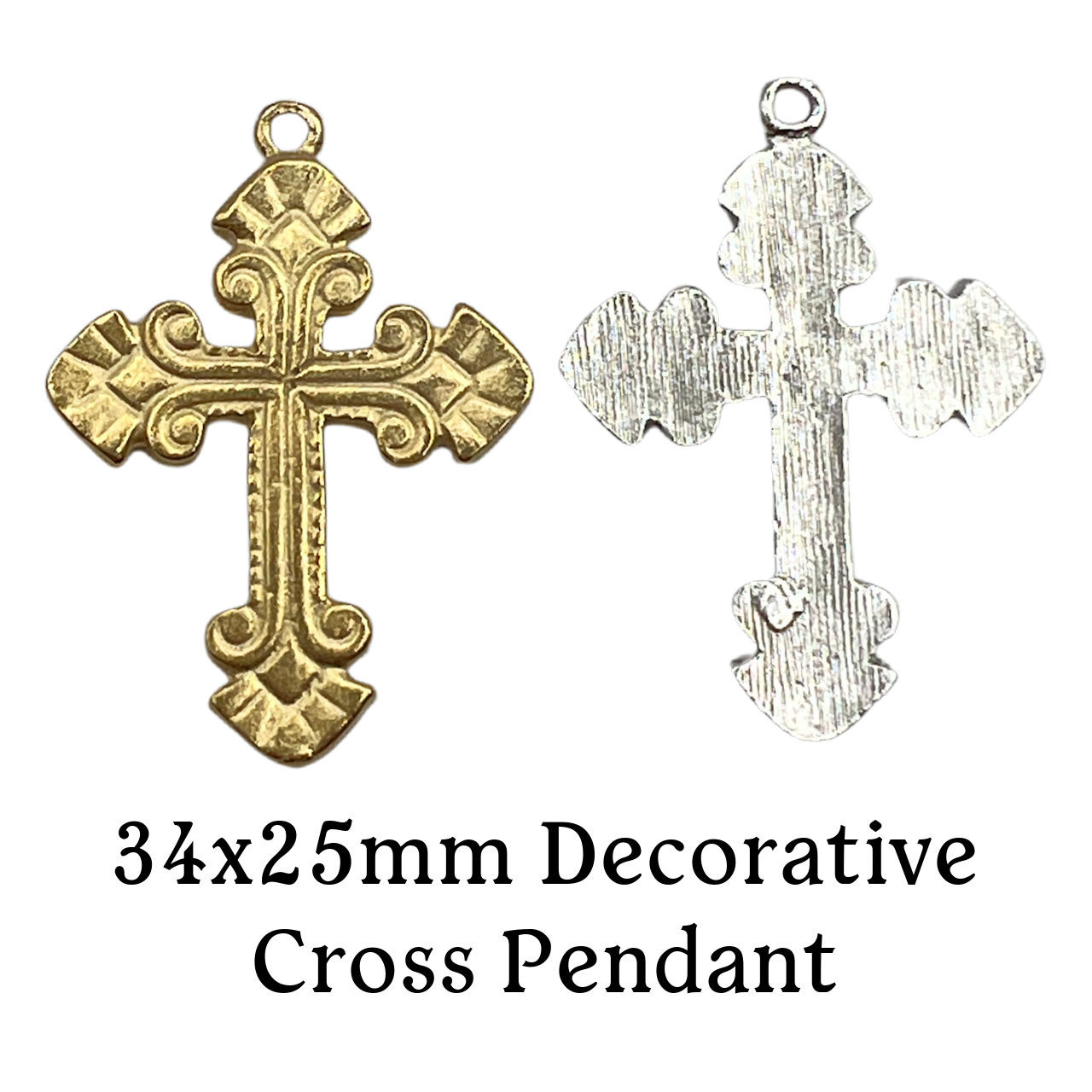 34x25mm Decorative Cross Pendant